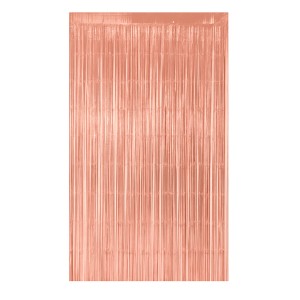 CORTINA METALIZADA ROSA GOLD 1x2mts